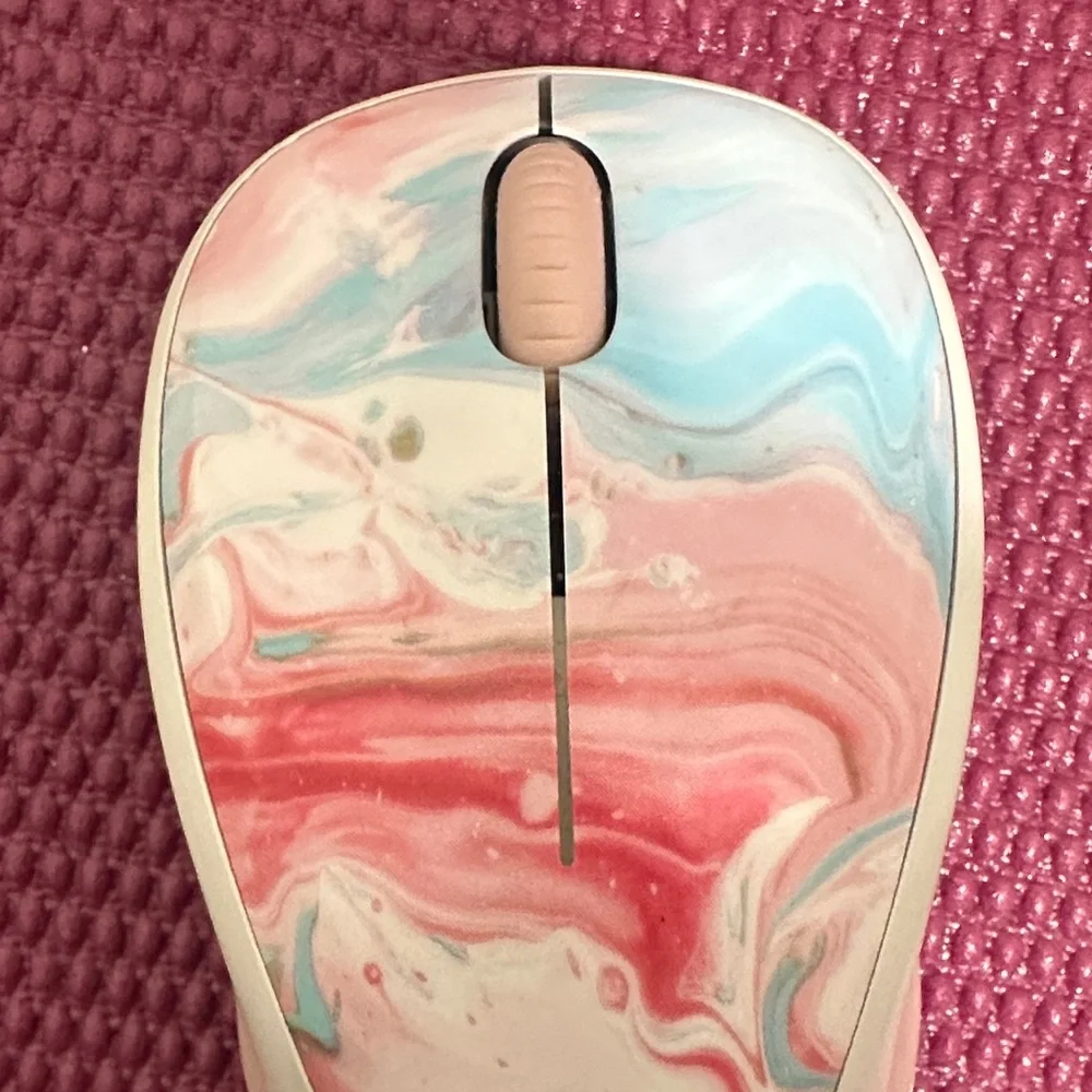 Pink Compact Wireless Logitech Mouse